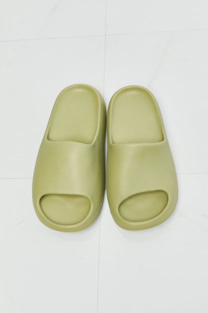 NOOK JOI In My Comfort Zone Slides in Green-Teresa&#39;s Fashionista LLC