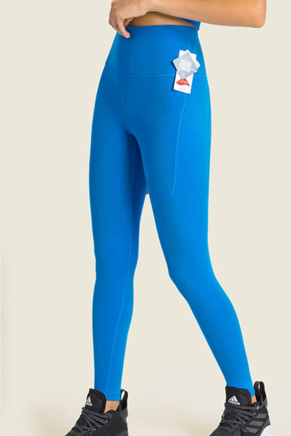 High-Rise Wide Waistband Pocket Yoga Leggings-Teresa&#39;s Fashionista LLC