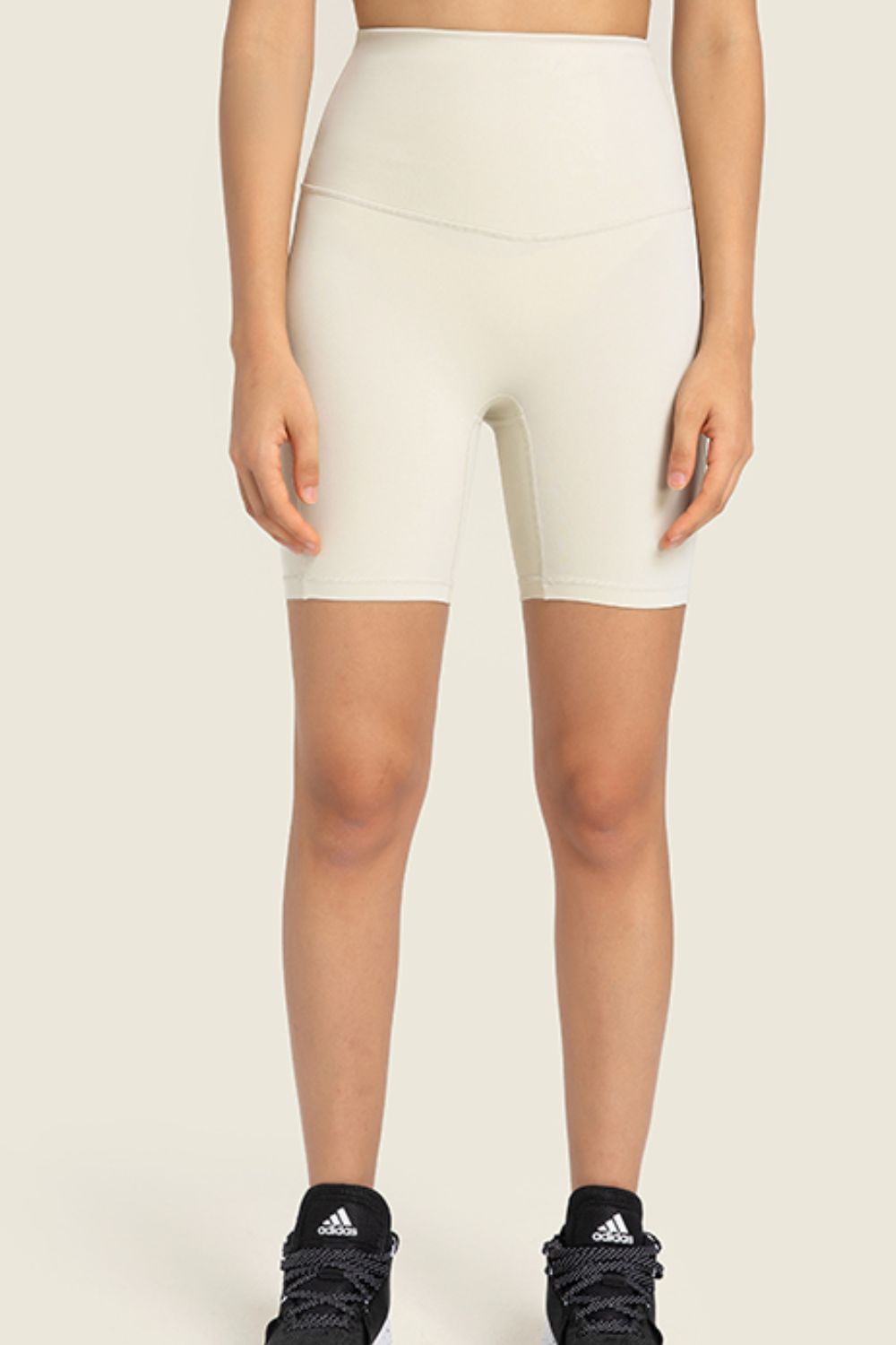 Seamless High-Rise Wide Waistband Biker Shorts-Teresa&#39;s Fashionista LLC