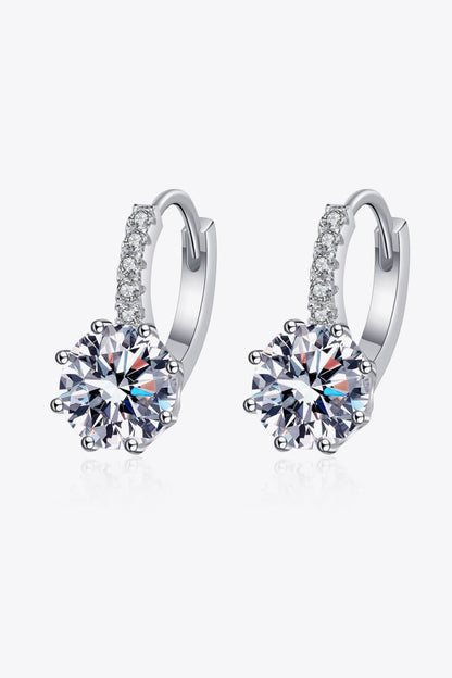 4 Carat Moissanite 925 Sterling Silver Earrings-Teresa&#39;s Fashionista LLC