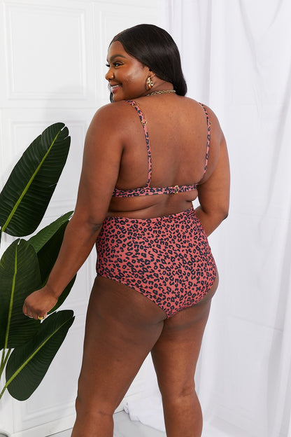 Marina West Swim Take A Dip Twist High-Rise Bikini in Ochre-Teresa&#39;s Fashionista LLC