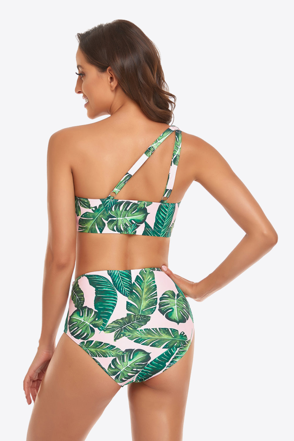 Ruffled One-Shoulder Buckled Bikini Set-Teresa&#39;s Fashionista LLC