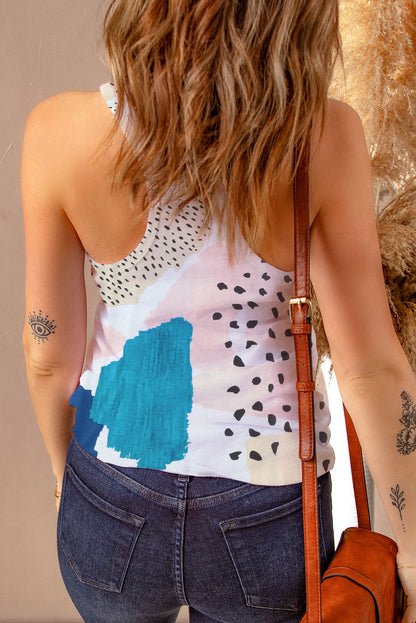 Printed Racerback Tank-Teresa&#39;s Fashionista LLC