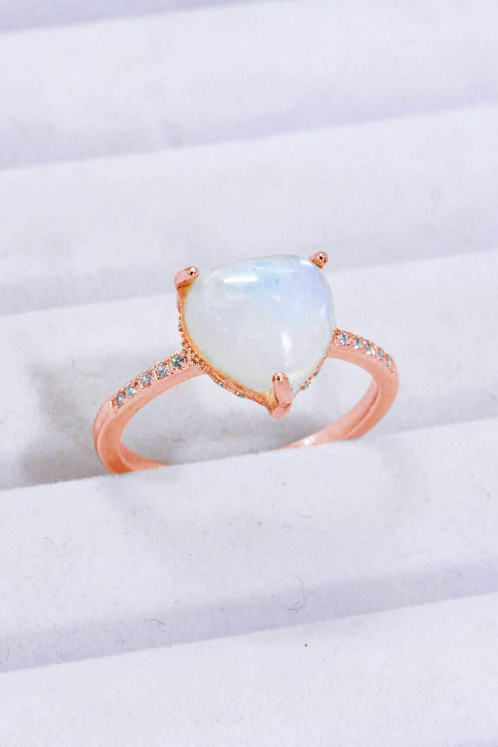 Heart-Shaped Natural Moonstone Ring-Teresa&#39;s Fashionista LLC