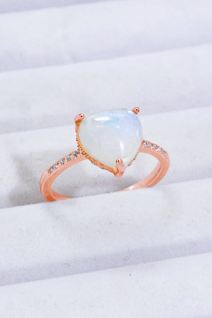 Heart-Shaped Natural Moonstone Ring-Teresa&#39;s Fashionista LLC