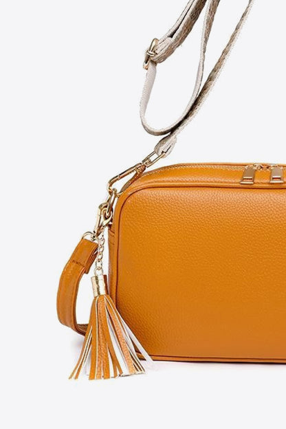 PU Leather Tassel Crossbody Bag-Teresa&#39;s Fashionista LLC