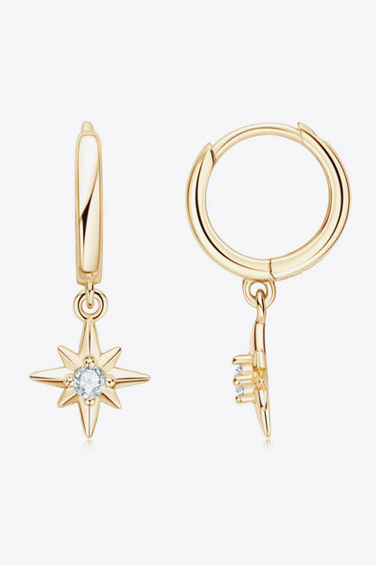 Moissanite Star Drop Earrings-Teresa&#39;s Fashionista LLC