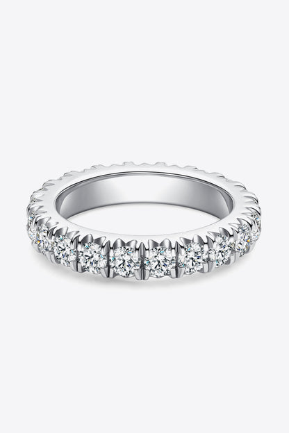 2.3 Carat Moissanite 925 Sterling Silver Eternity Ring-Teresa&#39;s Fashionista LLC