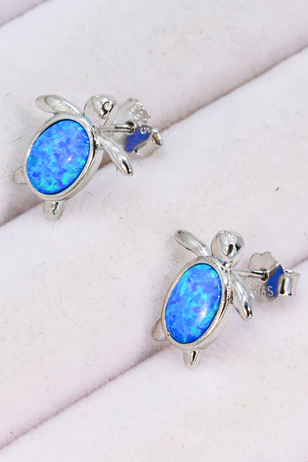 Opal Turtle Stud Earrings-Teresa&#39;s Fashionista LLC