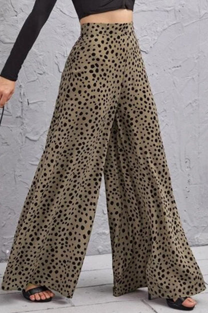 Animal Print High-Rise Culottes-Teresa&#39;s Fashionista LLC