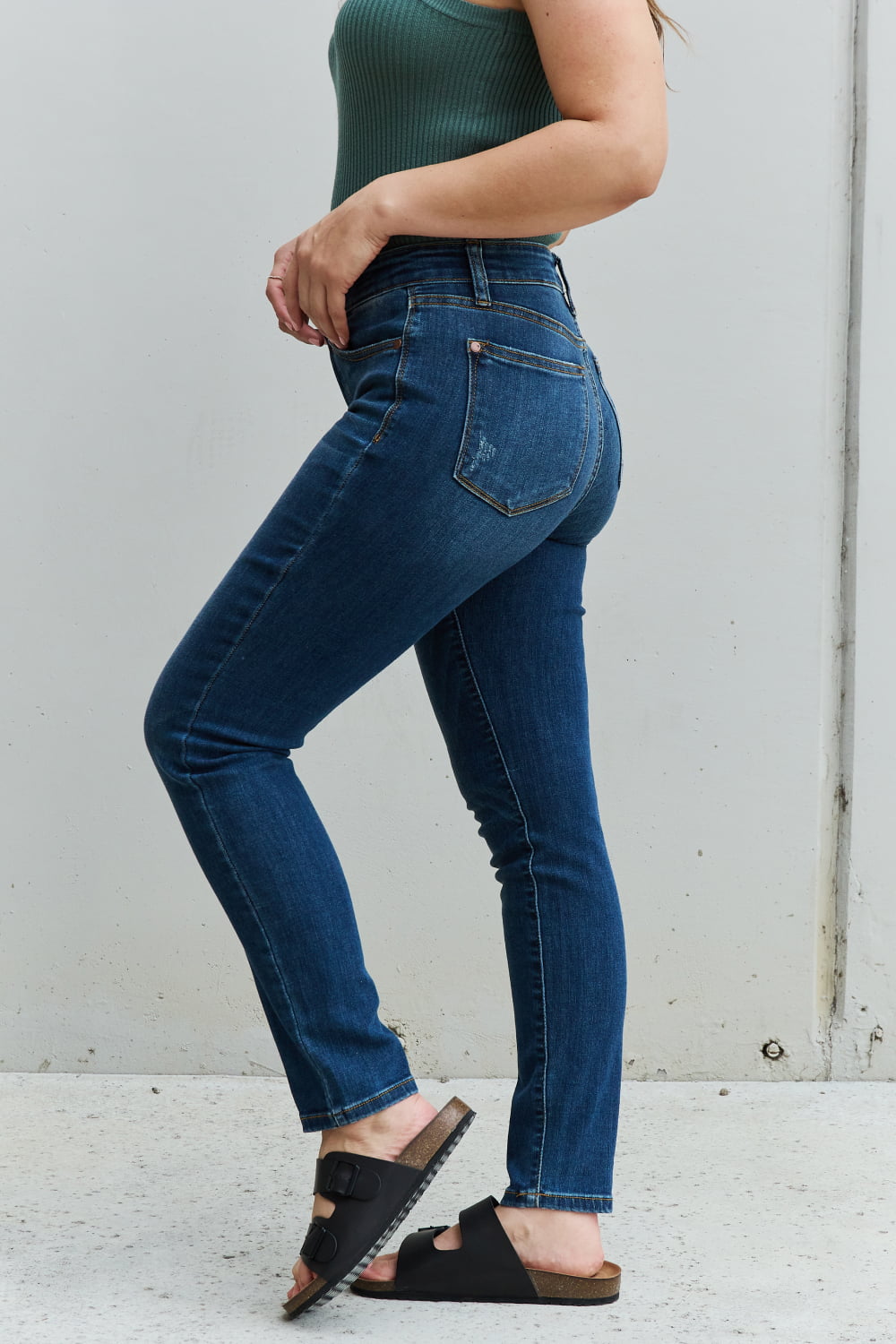 Judy Blue Aila Regular Full Size Mid Rise Cropped Relax Fit Jeans-Teresa&#39;s Fashionista LLC