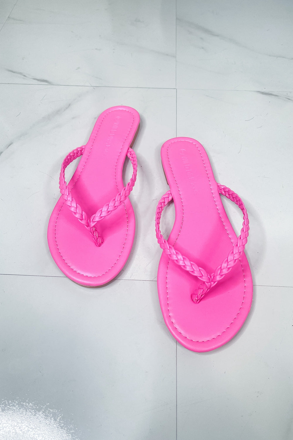 WILD DIVA Waikiki Beach Braided Strap Flip Flop-Teresa&#39;s Fashionista LLC