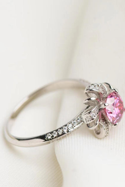 1 Carat Moissanite Flower-Shaped Ring-Teresa&#39;s Fashionista LLC