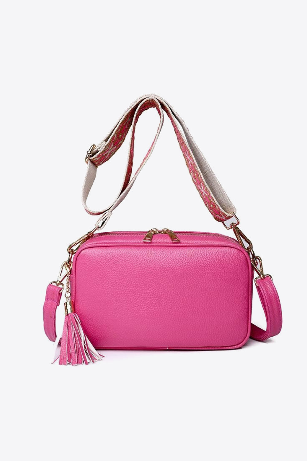 PU Leather Tassel Crossbody Bag-Teresa&#39;s Fashionista LLC