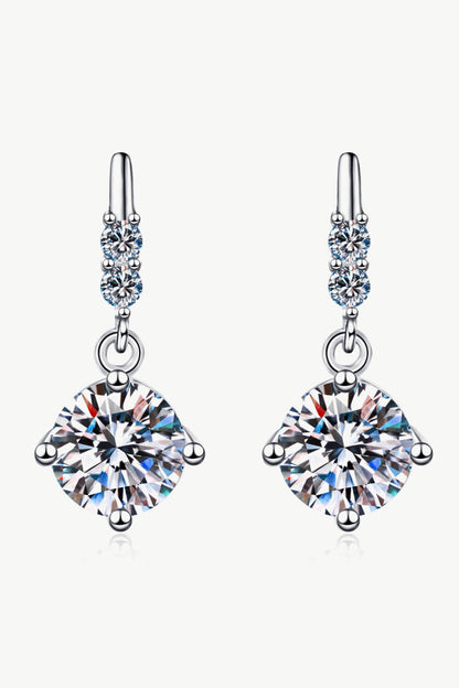 Moissanite Drop Earrings-Teresa&#39;s Fashionista LLC