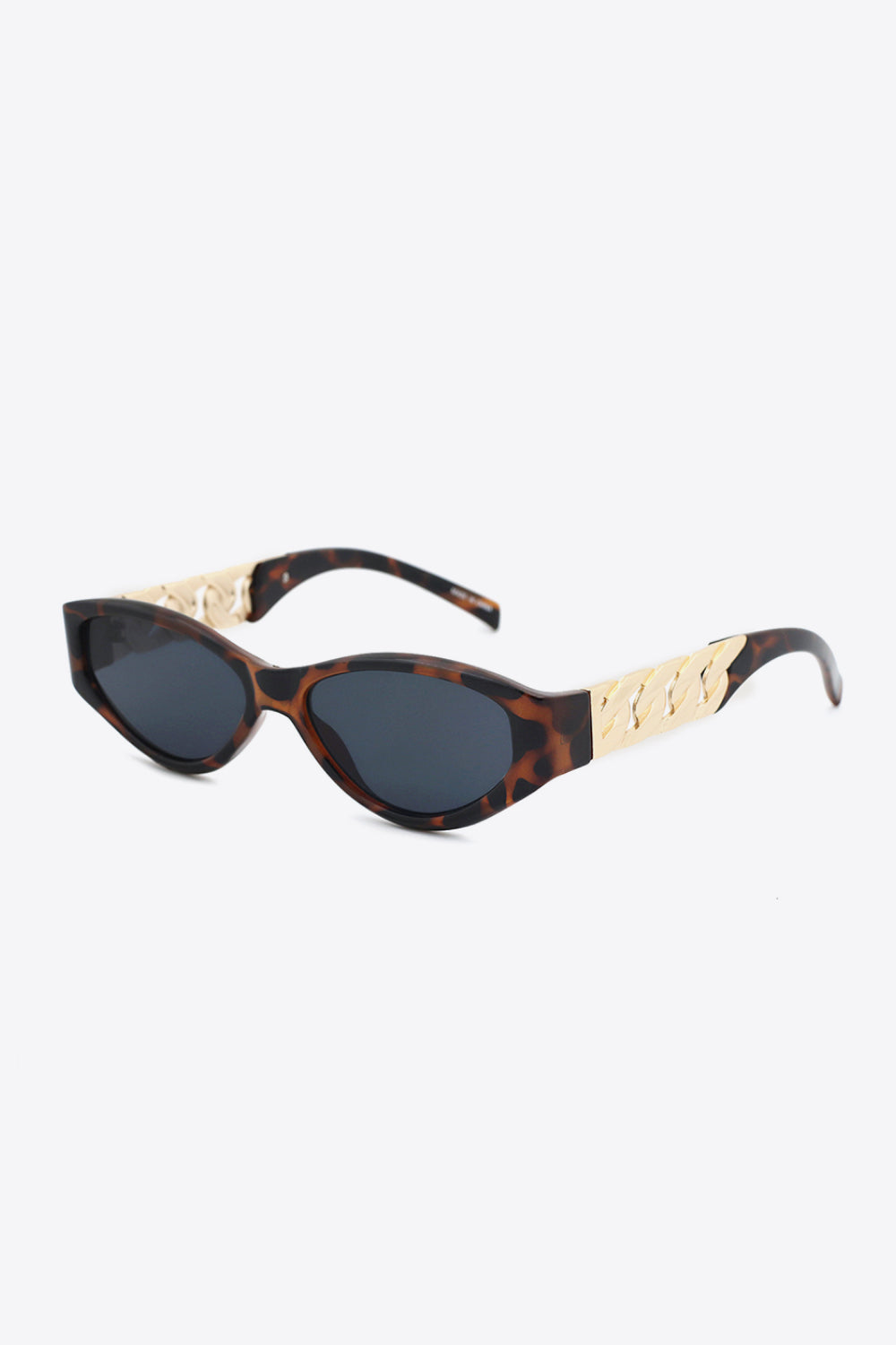 Chain Detail Temple Cat Eye Sunglasses-Teresa&#39;s Fashionista LLC