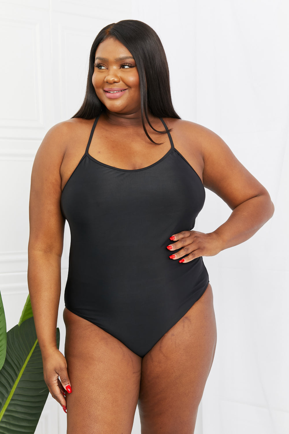 Marina West Swim High Tide One-Piece in Black-Teresa&#39;s Fashionista LLC