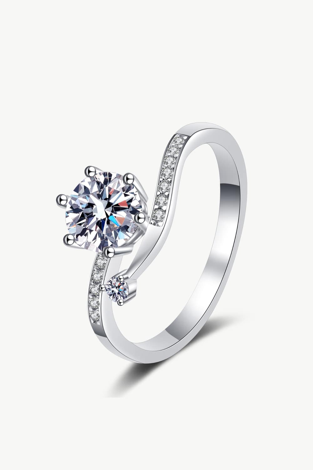 On My Mind 925 Sterling Silver Moissanite Ring-Teresa&#39;s Fashionista LLC