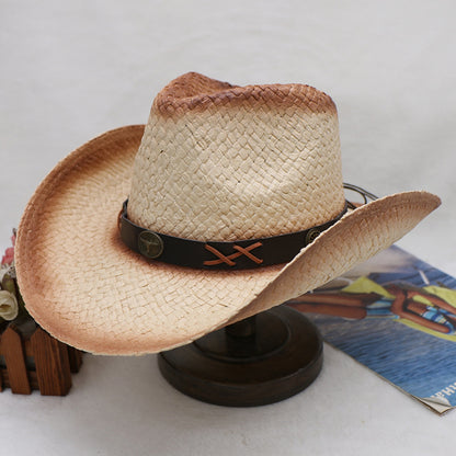 Papyrus Wide Brim Cowboy Hat-Teresa&#39;s Fashionista LLC