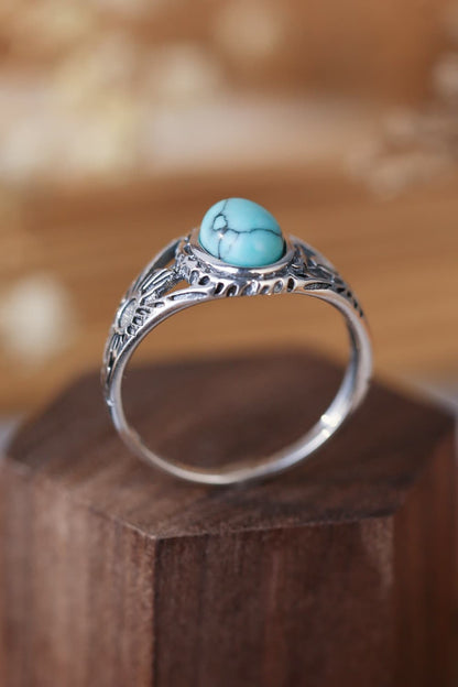 Turquoise 925 Sterling Silver Ring-Teresa&#39;s Fashionista LLC