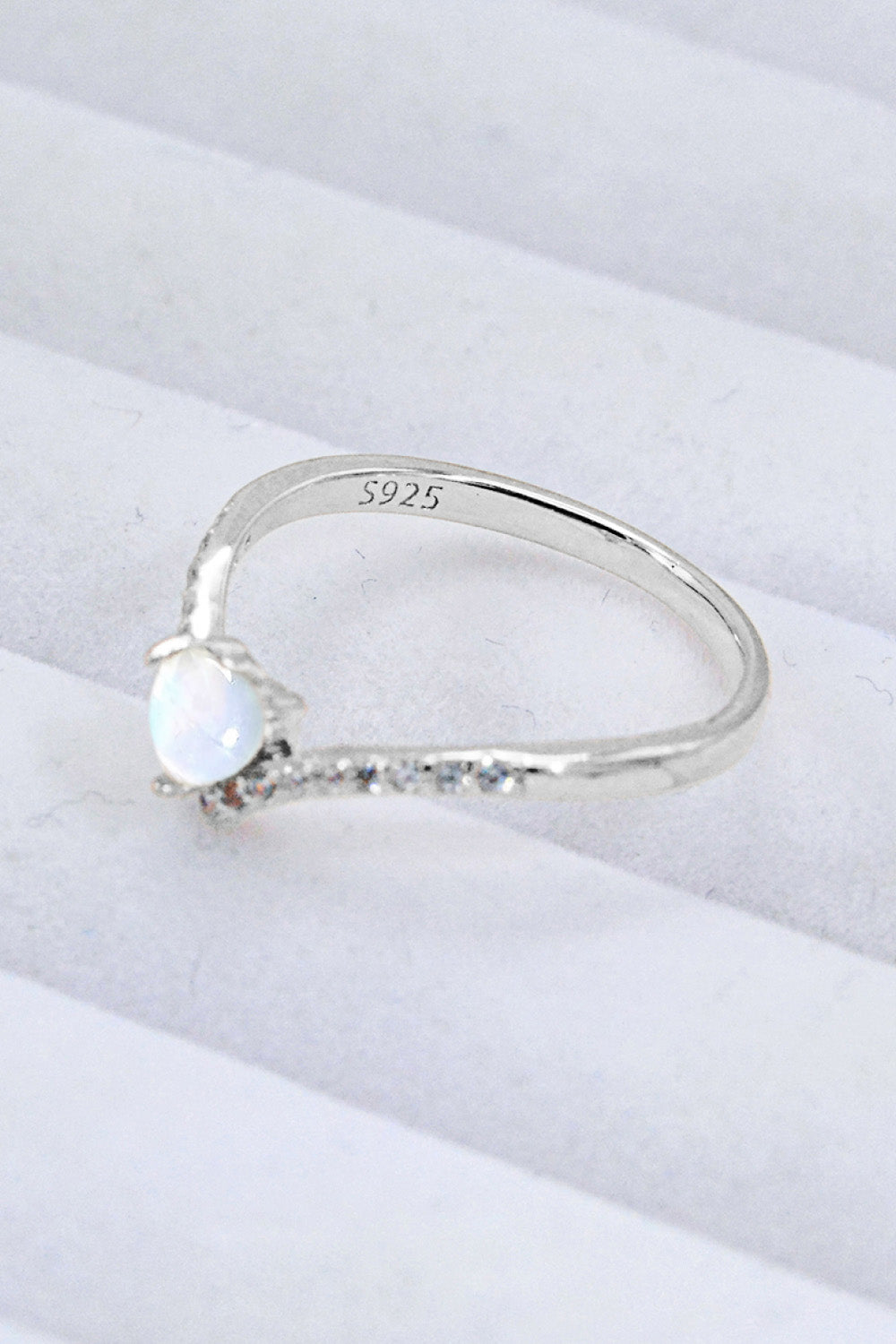 Moonstone Heart-Shaped Ring-Teresa&#39;s Fashionista LLC