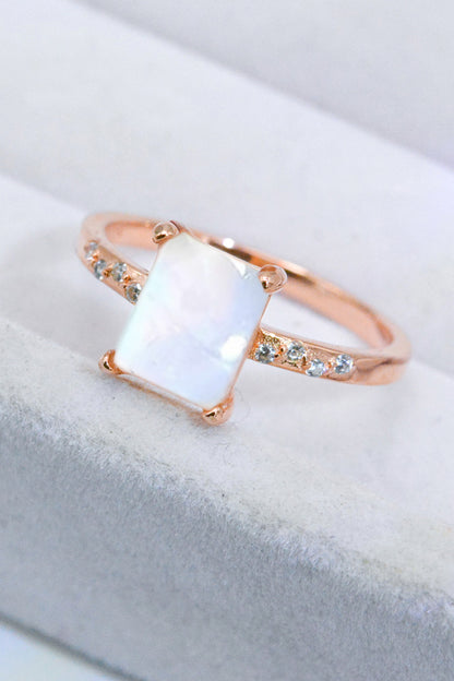 Square Moonstone Ring-Teresa&#39;s Fashionista LLC