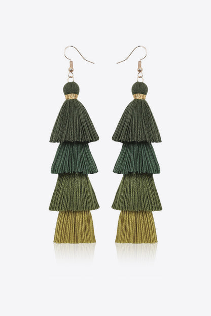 Layered Tassel Earrings-Teresa&#39;s Fashionista LLC