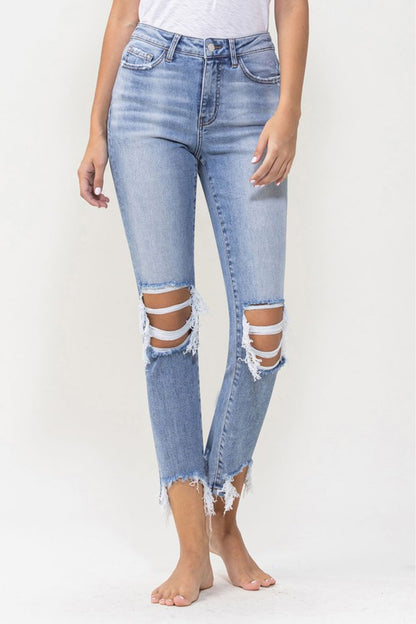 Lovervet Full Size Courtney Super High Rise Kick Flare Jeans-Teresa&#39;s Fashionista LLC