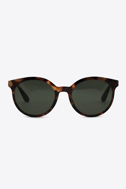 Tortoiseshell Round Polycarbonate Sunglasses-Teresa&#39;s Fashionista LLC