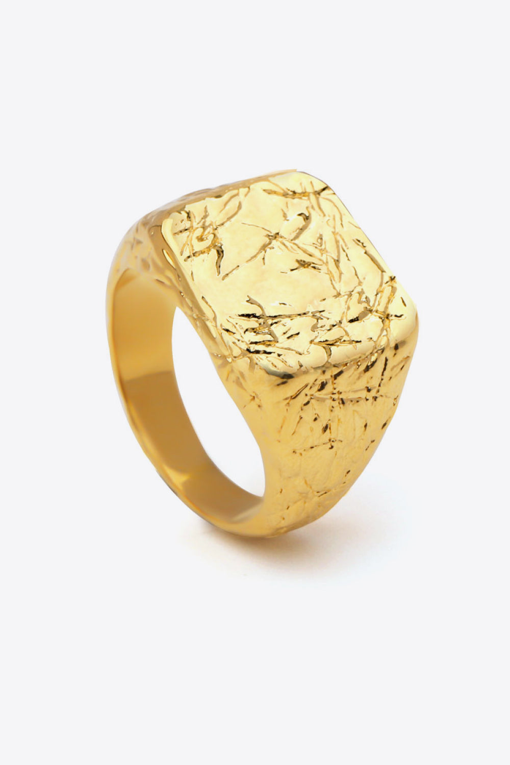 Textured Gold-Plated Ring-Teresa&#39;s Fashionista LLC