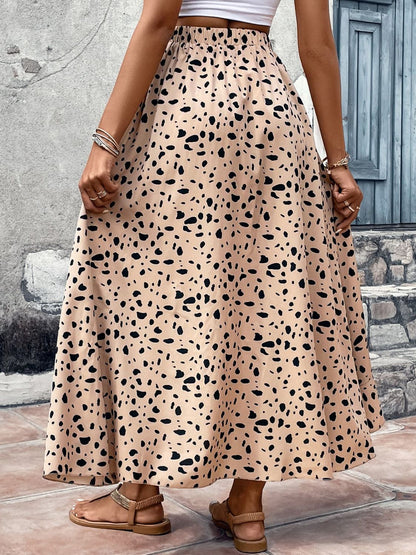 Printed High Waist Ruffled Skirt-Teresa&#39;s Fashionista LLC