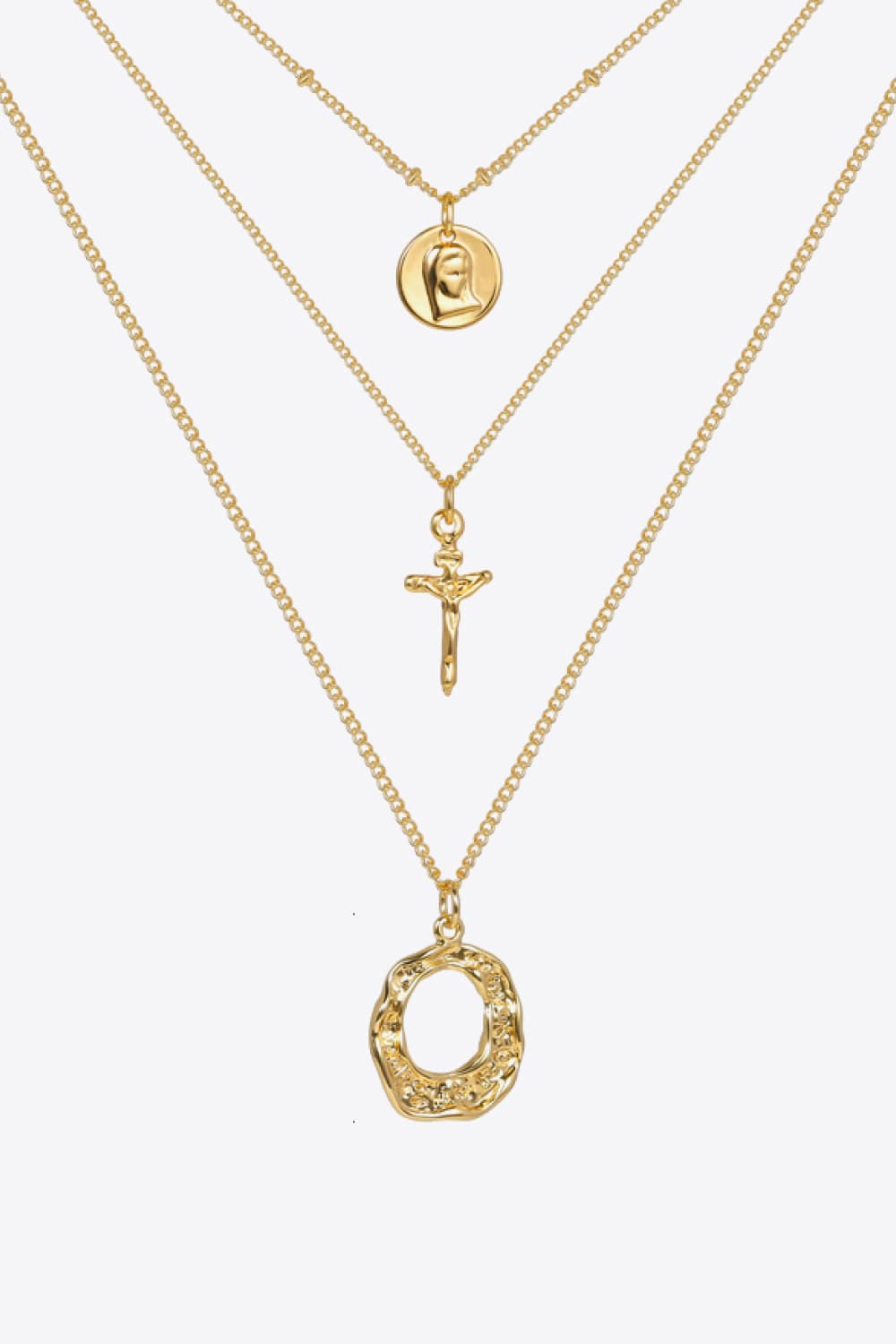 3-Piece 18K Gold-Plated Pendant Necklace-Teresa&#39;s Fashionista LLC