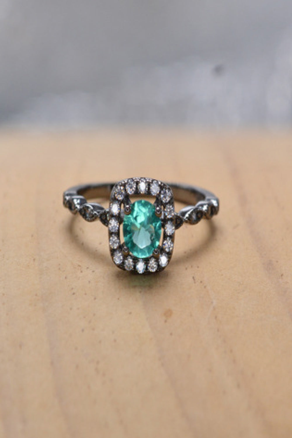 2-Piece Paraiba Tourmaline Ring Set-Teresa&#39;s Fashionista LLC