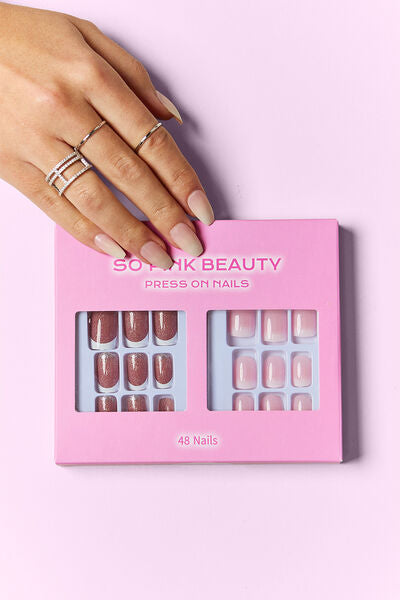 SO PINK BEAUTY Press On Nails 2 Packs-Teresa&#39;s Fashionista LLC