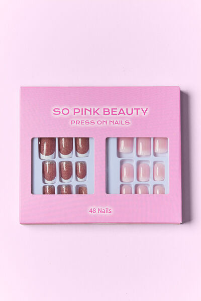 SO PINK BEAUTY Press On Nails 2 Packs-Teresa&#39;s Fashionista LLC