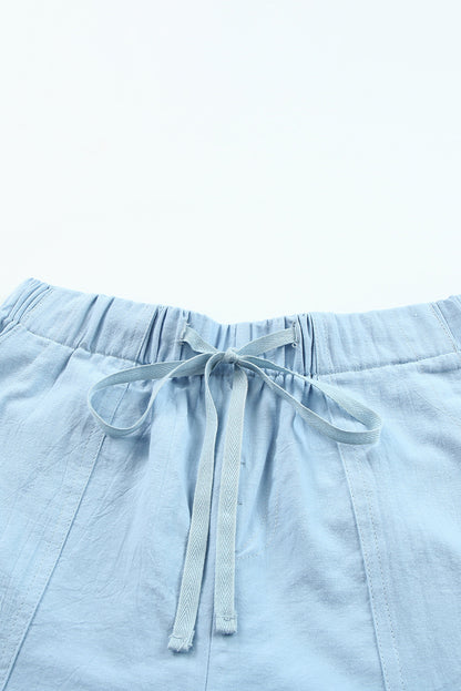 Drawstring Elastic Waist Pocket Shorts-Teresa&#39;s Fashionista LLC