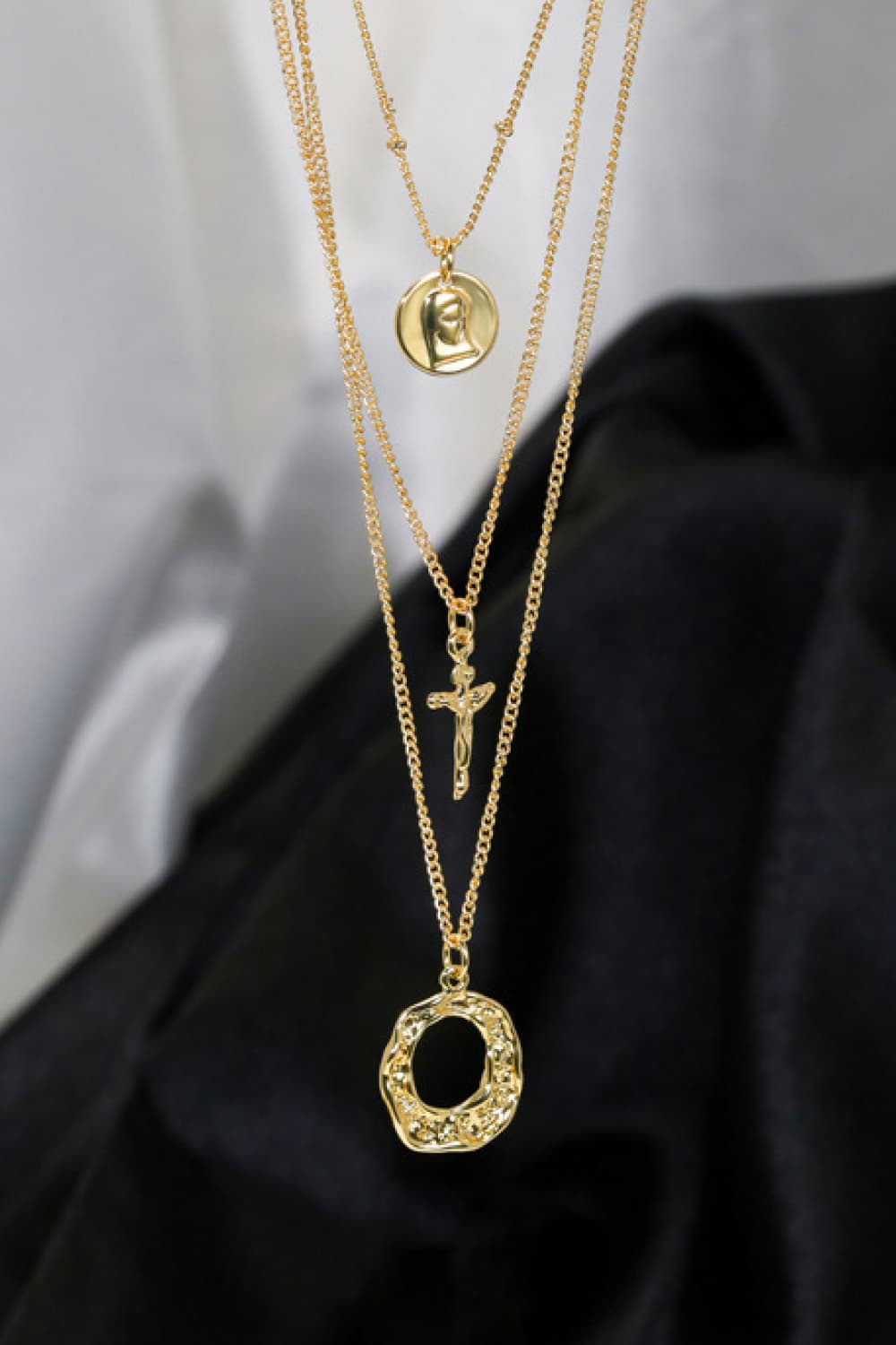 3-Piece 18K Gold-Plated Pendant Necklace-Teresa&#39;s Fashionista LLC