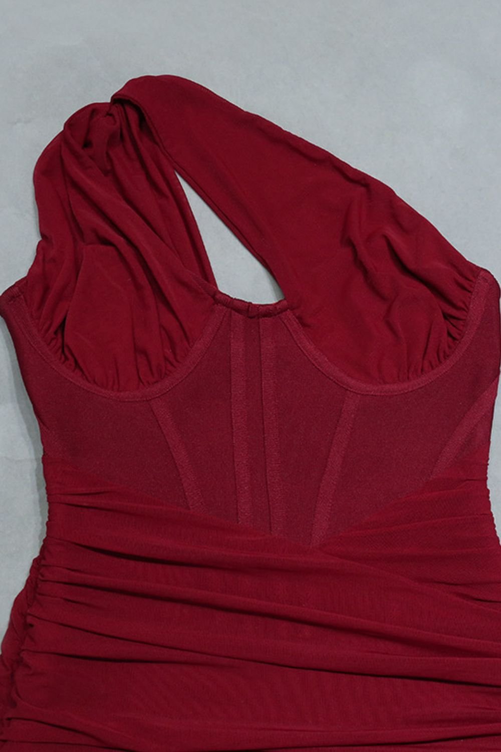 Cutout One-Shoulder Midi Bandage Dress - Teresa's Fashionista LLC