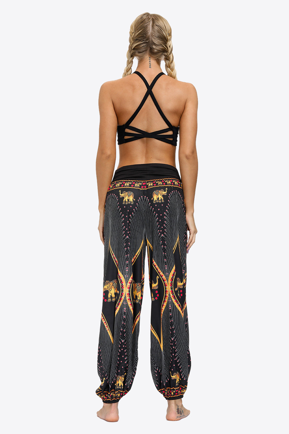 Exotic Style Printed Ruched Pants-Teresa&#39;s Fashionista LLC