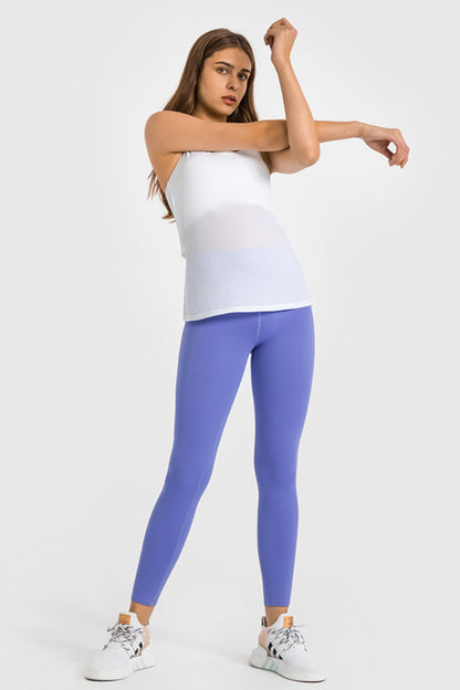 High Waist Ankle-Length Yoga Leggings-Teresa&#39;s Fashionista LLC