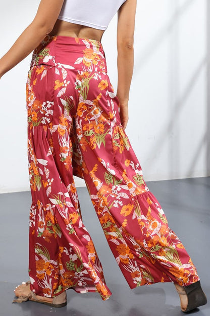 Printed High-Rise Tied Culottes-Teresa&#39;s Fashionista LLC