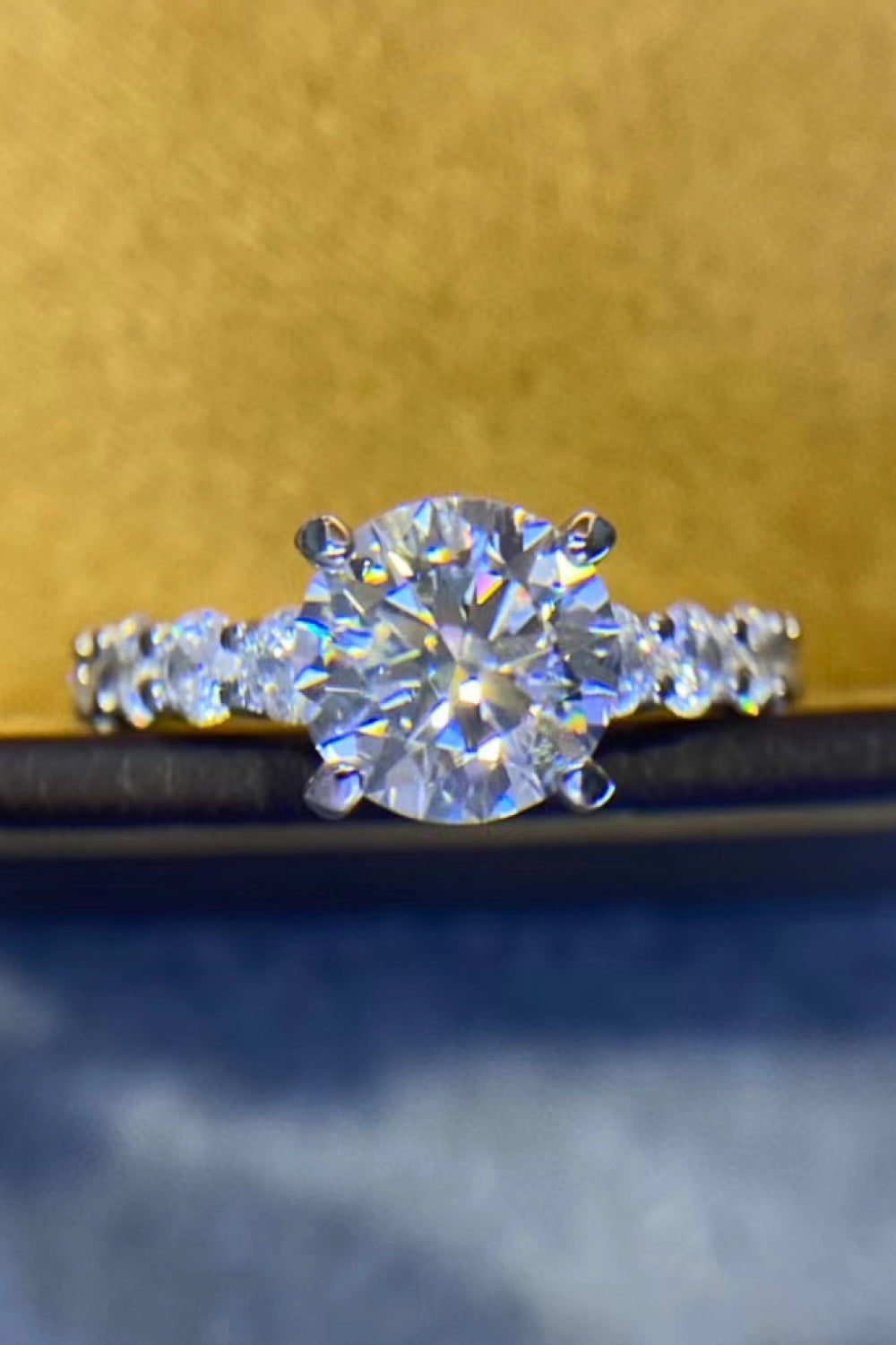 2 Carat 4-Prong Moissanite Ring-Teresa&#39;s Fashionista LLC