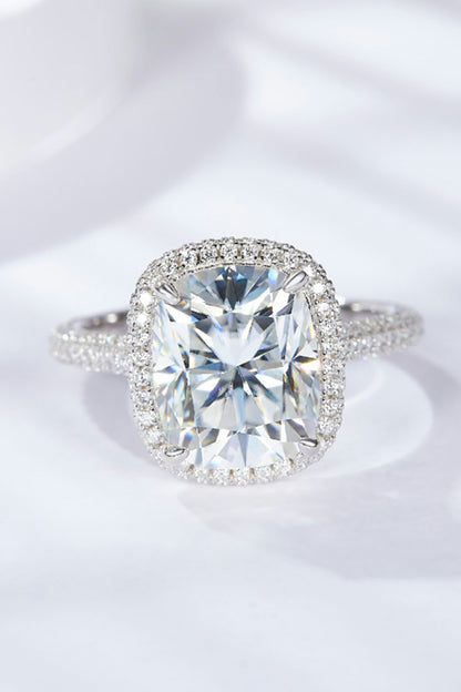 6 Carat Moissanite Halo Ring-Teresa&#39;s Fashionista LLC