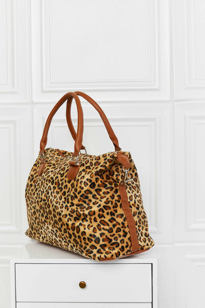 Animal Print Brushed Weekender Bag-Teresa&#39;s Fashionista LLC