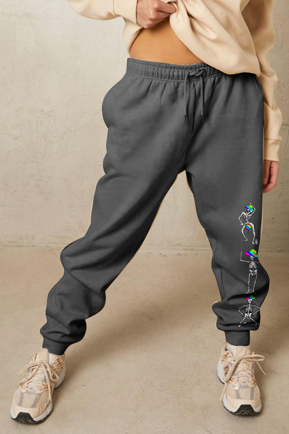 Simply Love Full Size SKELETON Graphic Sweatpants-Teresa&#39;s Fashionista LLC