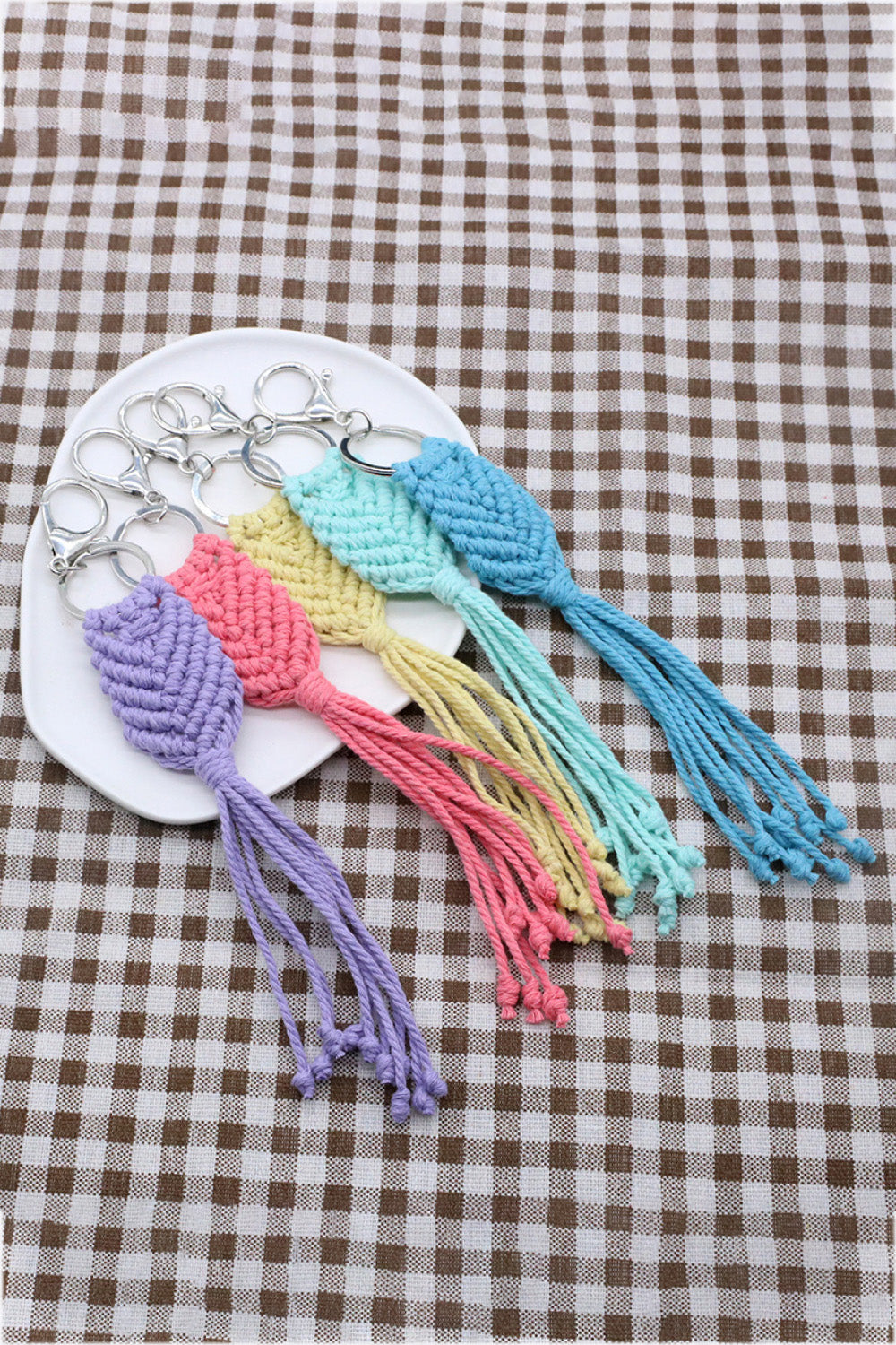 Assorted 4-Pack Handmade Fringe Keychain-Teresa&#39;s Fashionista LLC