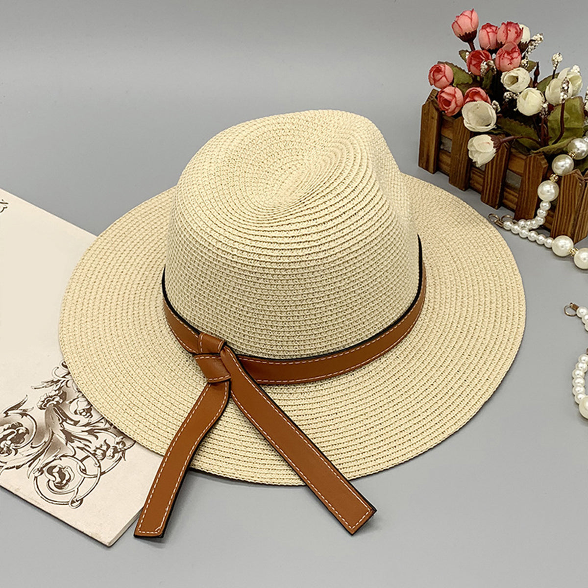 Wide Brim Paper Braided Hat-Teresa&#39;s Fashionista LLC