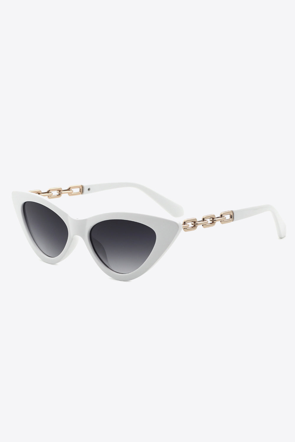 Chain Detail Cat-Eye Sunglasses-Teresa&#39;s Fashionista LLC