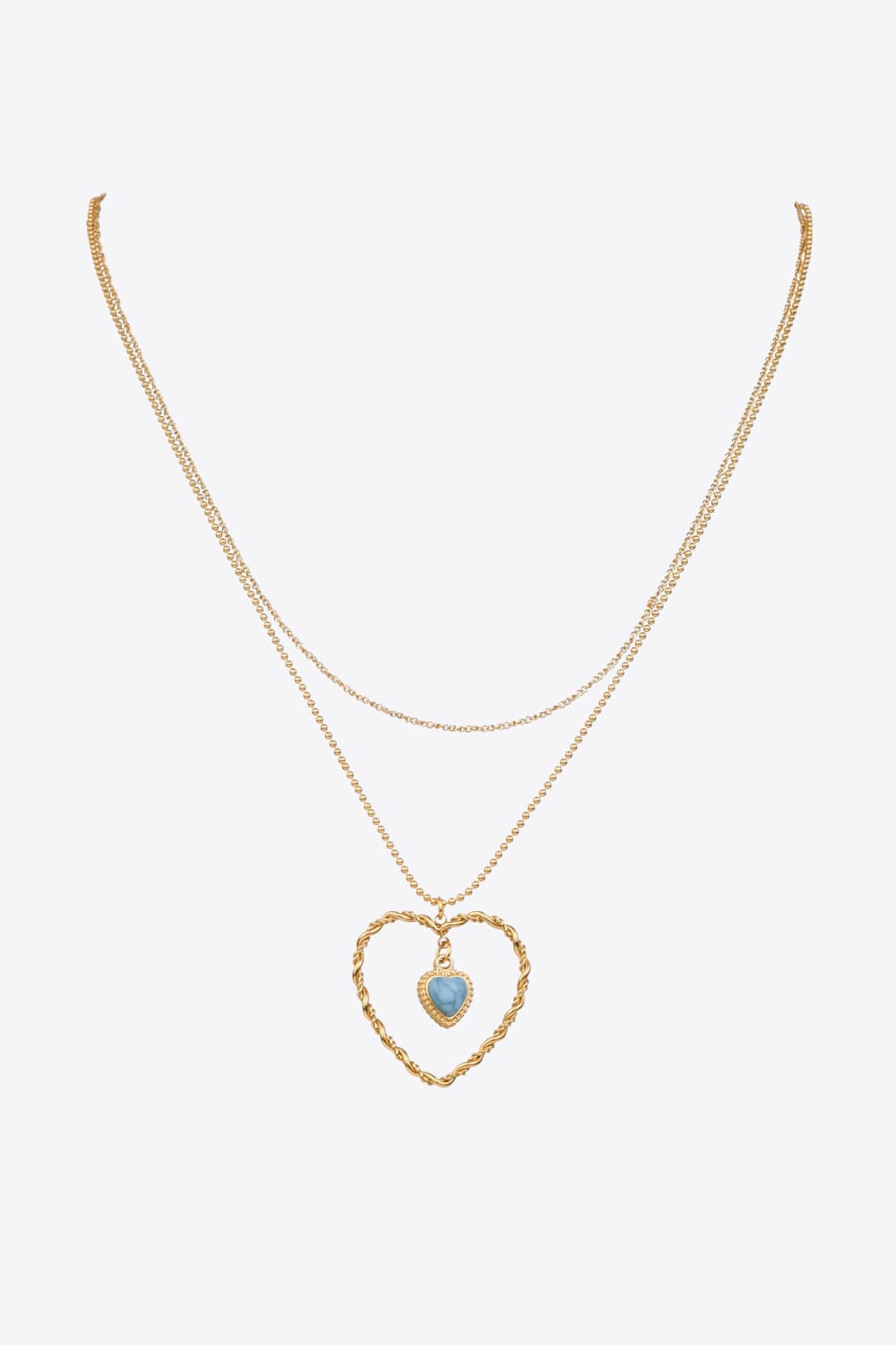 Heart Pendant Stainless Steel Necklace-Teresa&#39;s Fashionista LLC