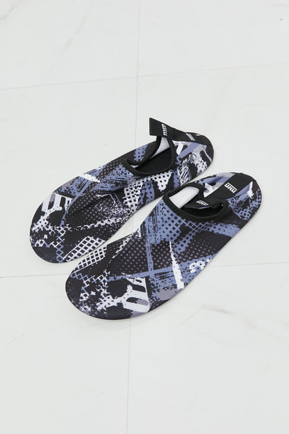 MMshoes On The Shore Water Shoes in Black Pattern-Teresa&#39;s Fashionista LLC